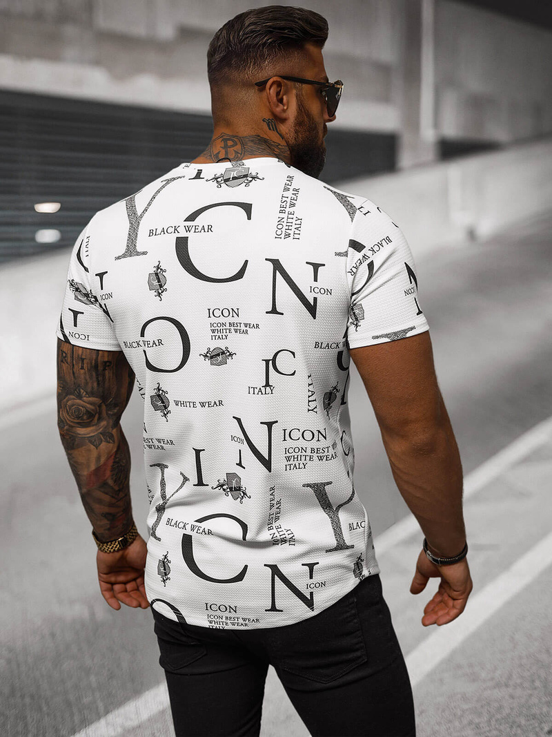 Camiseta de hombre blanco OZONEE O/T6482