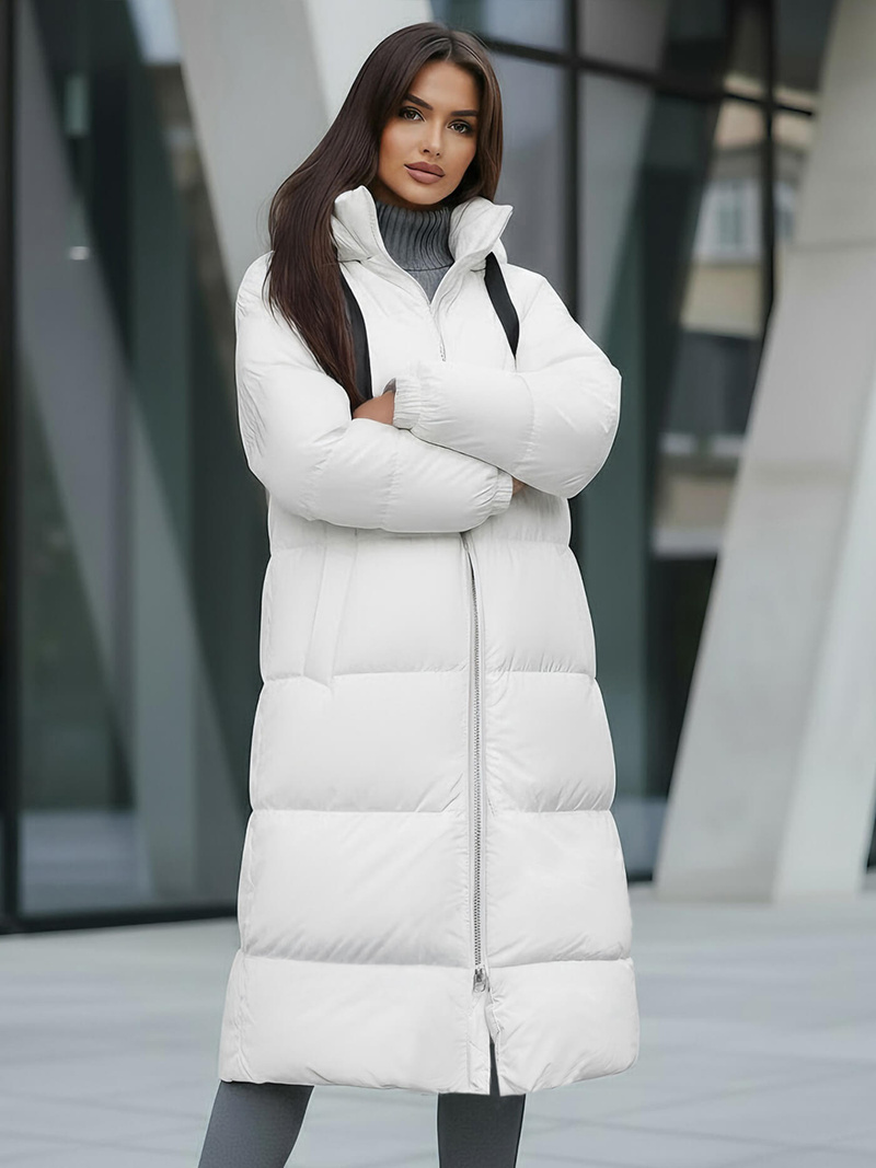 Chaqueta de mujer blanca OZONEE JS/5M3163/281Z