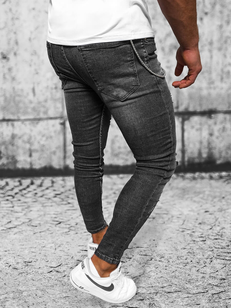 Vaqueros de hombre negras OZONEE O/MB463