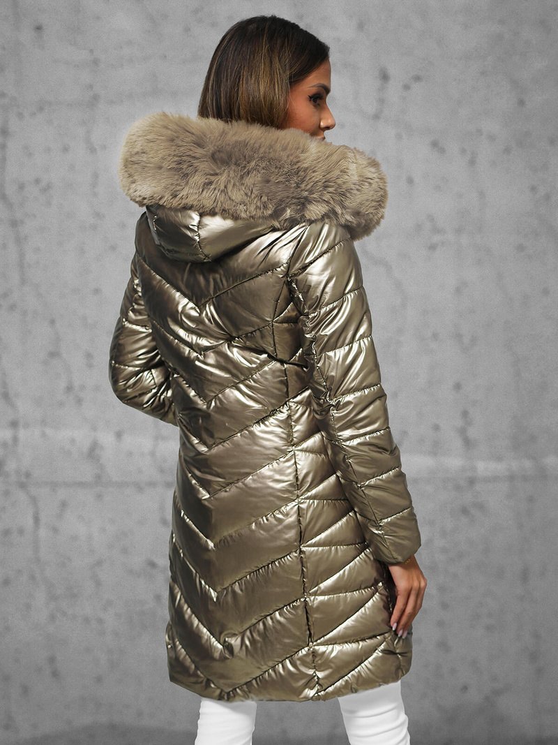 Chaqueta de mujer oro OZONEE JS/16M9100/403