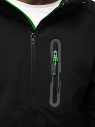 Chaqueta de hombre negro-verde OZONEE GE/12263