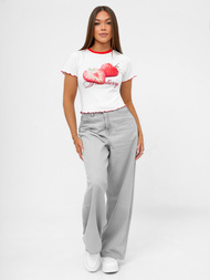 Camiseta de mujer blanco OZONEE JS/R62639