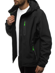 Chaqueta de hombre negra-verde OZONEE GE/12269Z
