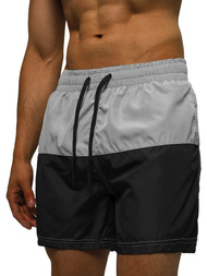 Bañador de hombre gris negro OZONEE JS/HM065