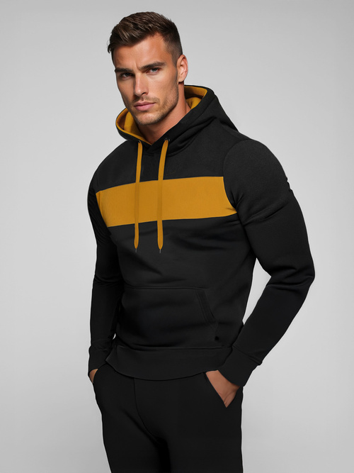 Sudadera de hombre negra OZONEE JS/8B1315/3Z
