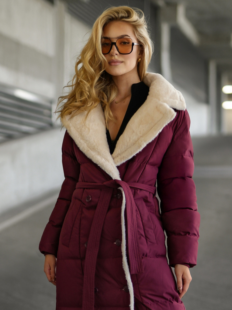 Chaqueta de mujer burdeos OZONEE JS/16M9168/06