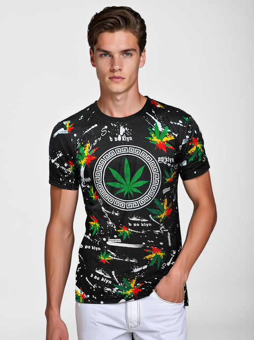 Camiseta de hombre negra OZONEE O/T131/3Z