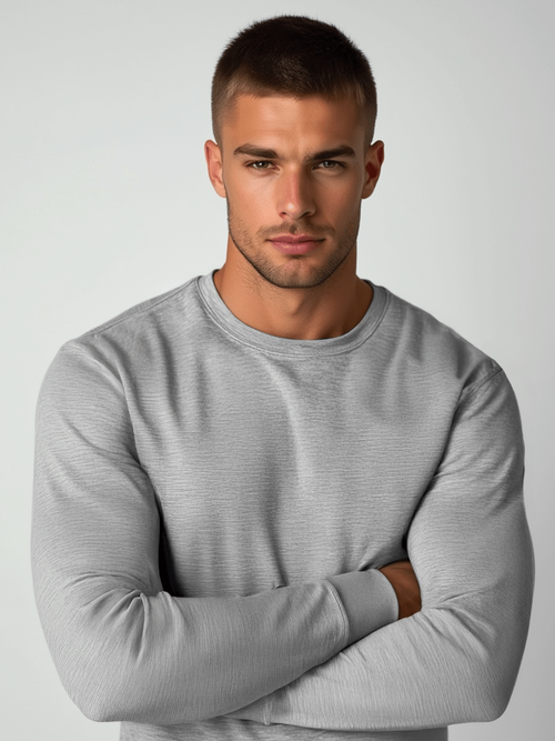 Sudadera de hombre gris OZONEE JS/2001-10Z