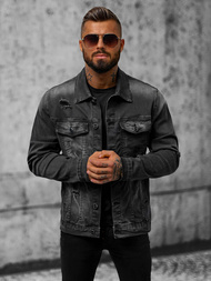 Chaqueta vaquera de hombre negra OZONEE NB/MJ506NZ