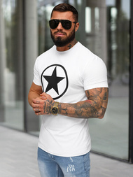 Camiseta de hombre blanco OZONEE NB/MT3151