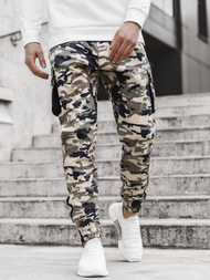 Pantalón jogger de hombre beige-camuflaje OZONEE A/705