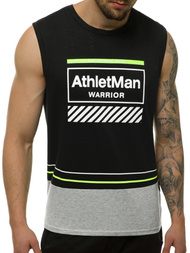 Camiseta sin mangas de hombre negra OZONEE JS/SS11079