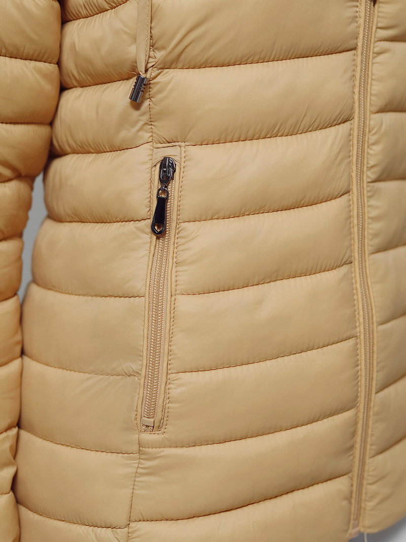 Chaqueta de mujer beige OZONEE JS/16M9101/254