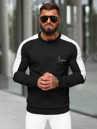 Sudadera de hombre negra OZONEE O/P2033Z