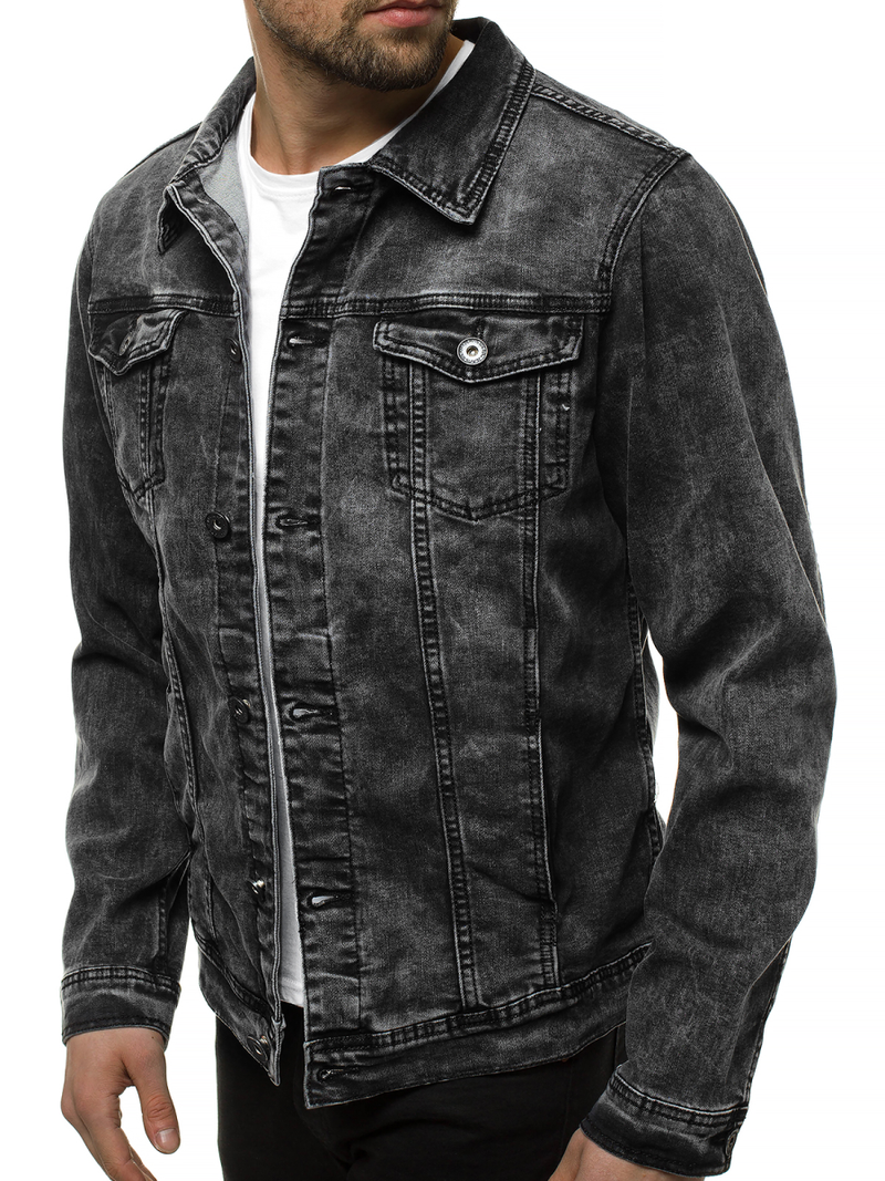Chaqueta vaquera de hombre negra OZONEE V/19320