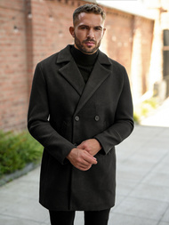 Abrigo de hombre negro OZONEE JS/11Z8269