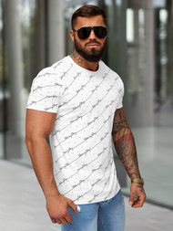 Camiseta de hombre blanco OZONEE O/QQ1323