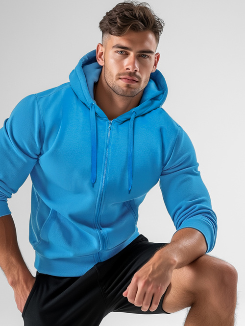 Sudadera de hombre azul OZONEE JS/2008