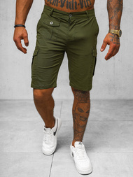 Pantalones cortos chinos de hombre verde OZONEE NB/MP0188MV