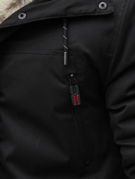 Chaqueta de invierno de hombre negra OZONEE JS/22M51/392