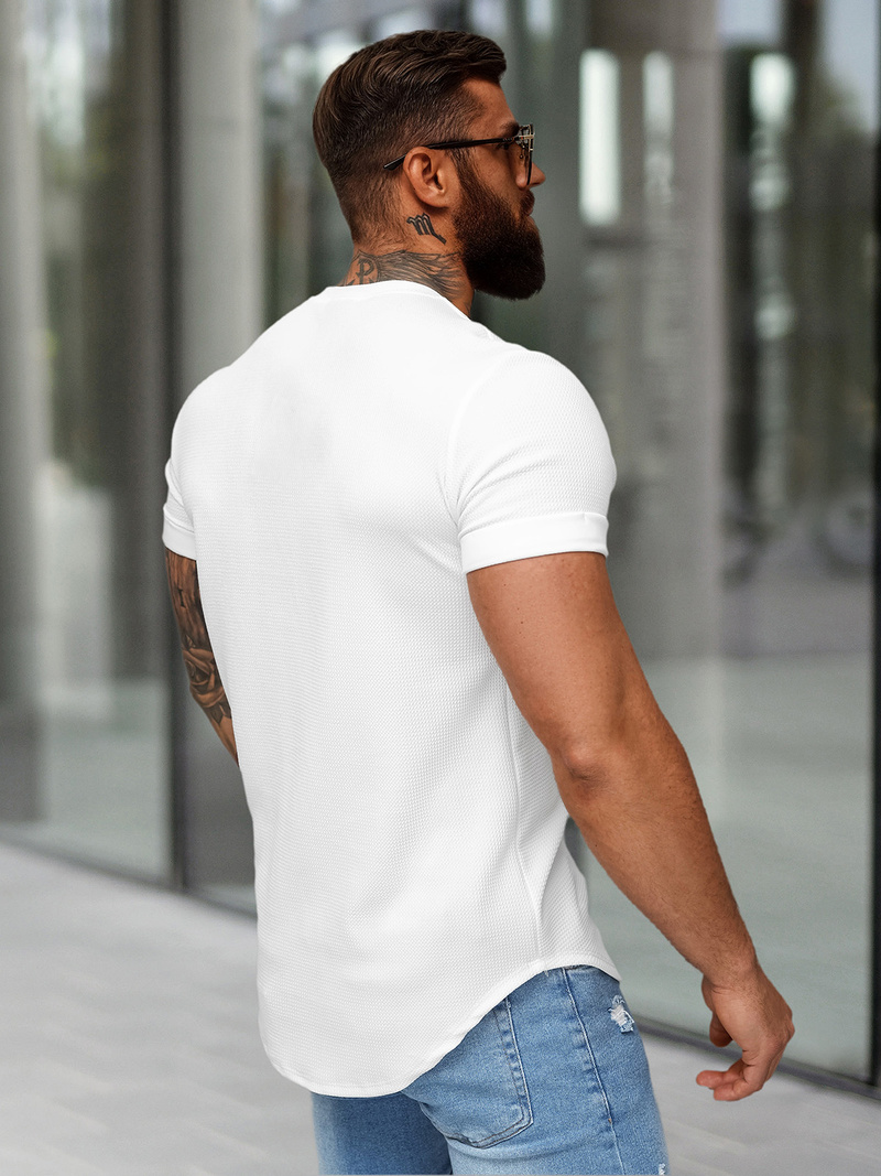 Camiseta de hombre blanca OZONEE O/B1211