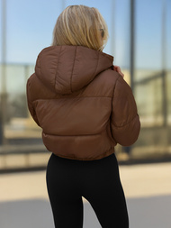 Chaqueta de mujer chocolate OZONEE JS/5M3260/158Z