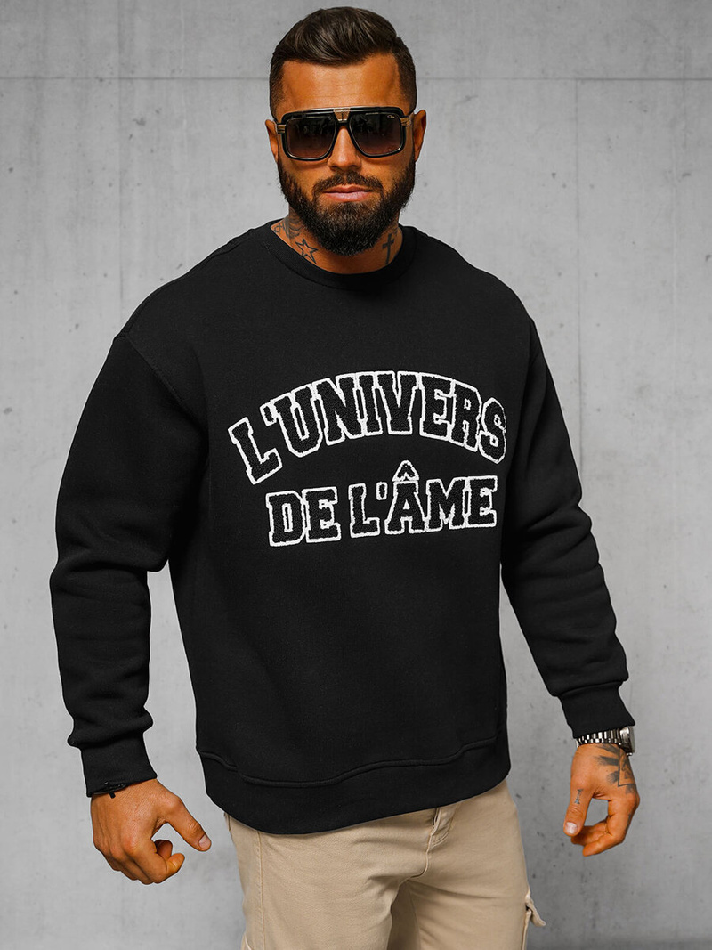 Sudadera de negra OZONEE O/SWE23055