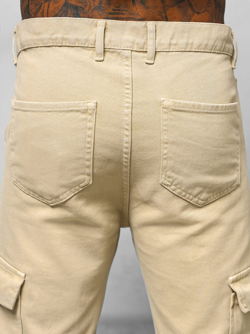 Pantalón de hombre beige OZONEE DO/4001