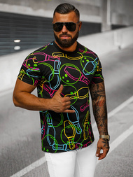 Camiseta de hombre negra OZONEE O/T1272/3