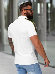 Polo de hombre blanca OZONEE O/QQ1337
