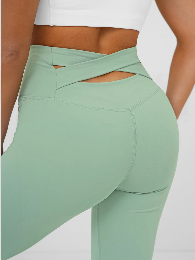 Leggings para mujer con piernas anchas menta OZONEE JS/17K587/127
