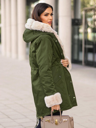 Chaqueta de mujer en verde OZONEE JS/M763/136Z