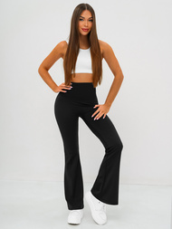 Leggings para mujer con piernas anchas negras OZONEE JS/17K587/3