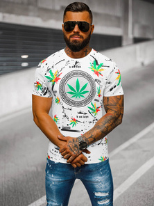 Camiseta de hombre blanco OZONEE O/T131/1