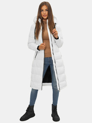 Chaqueta de mujer blanca OZONEE JS/M736/281Z