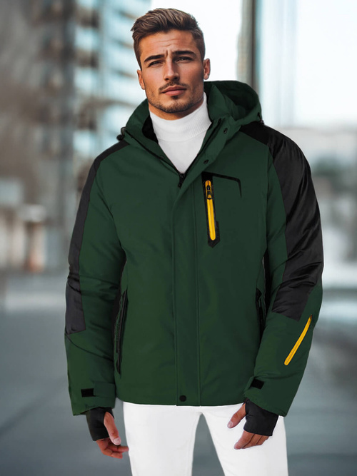 Chaqueta de hombre verde-oscura OZONEE JS/91M9905/136Z