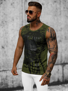 Camiseta sin mangas de hombre de verde OZONEE O/T106/29