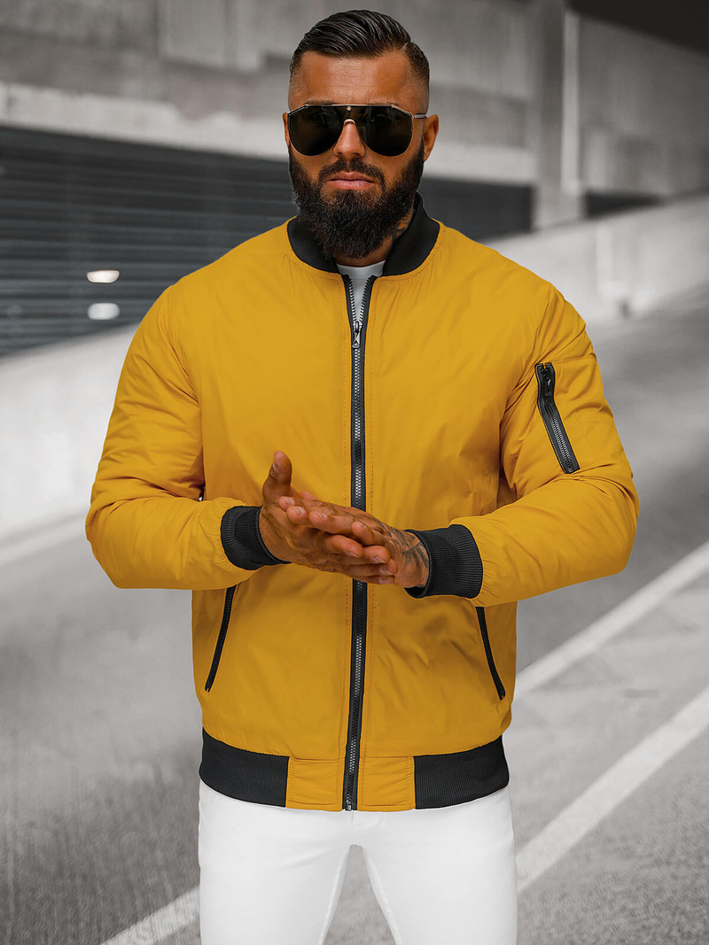 Chaqueta de hombre camel OZONEE JS/AK95Z