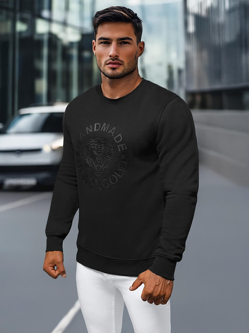 Sudadera de hombre negra OZONEE NB/MF2008Z