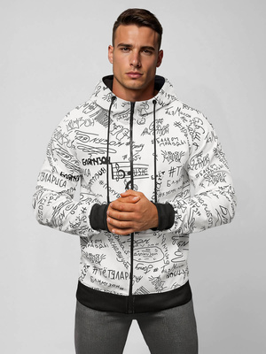 Sudadera de hombre blanca OZONEE JS/8B1178/1Z