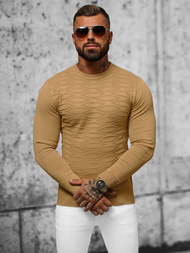 Jersey de hombre beige oscuro OZONEE O/ZZ190137