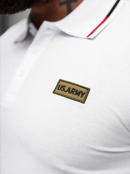 Polo de hombre blanca OZONEE NB/MT3144