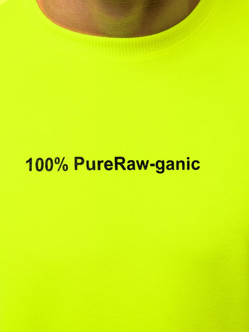 Sudadera de hombre neón amarilla OZONEE MACH/3149