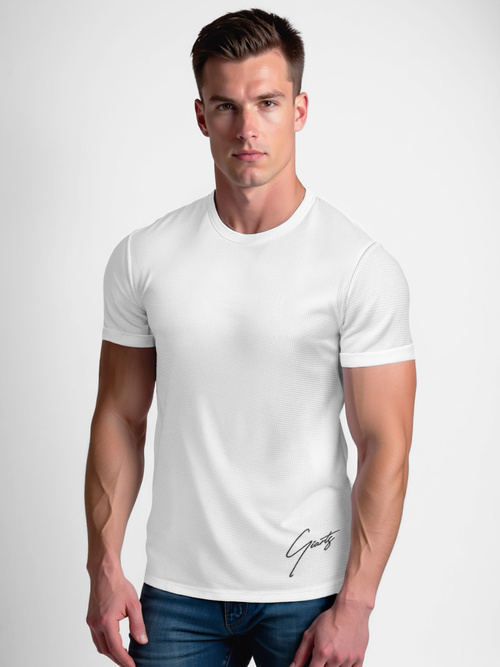 Camiseta de hombre blanco OZONEE O/L1192Z