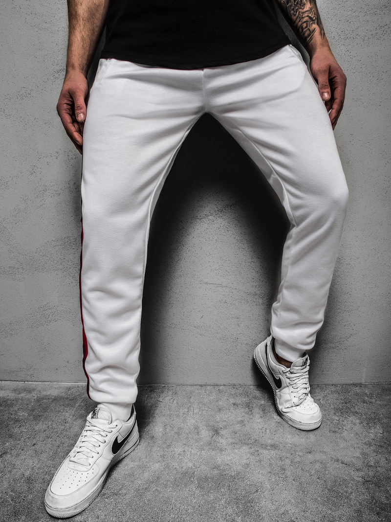 Pantalón de chándal de hombre blancos OZONEE JS/JZ11012Z
