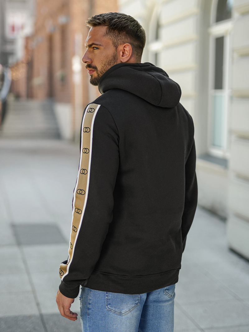Sudadera de hombre negra OZONEE JS/8B1729/3