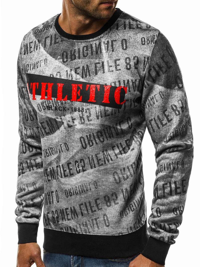 Sudadera de hombre gris OZONEE JS/DD236