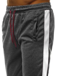 Pantalón de chándal de hombre grafito blanco OZONEE JS/JZ11006
