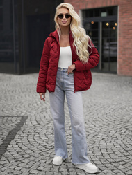 Chaqueta de mujer borgoña OZONEE JS/16M9300/06Z