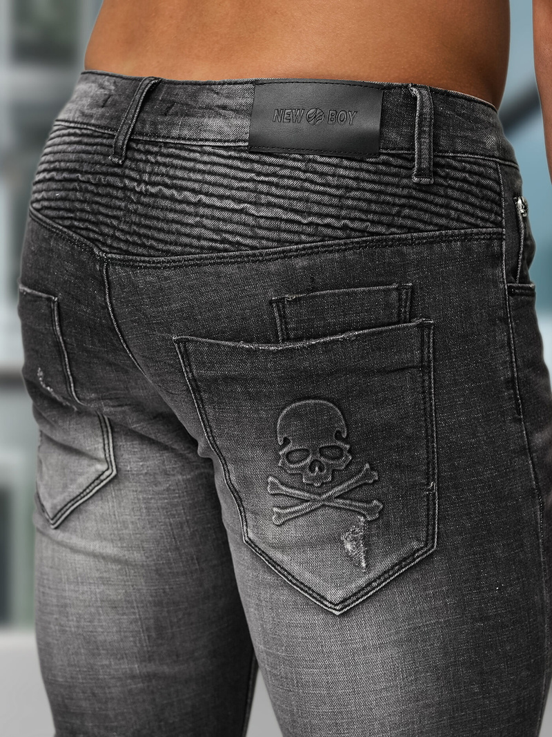 Vaqueros de hombre negras OZONEE NB/MP0070NZ